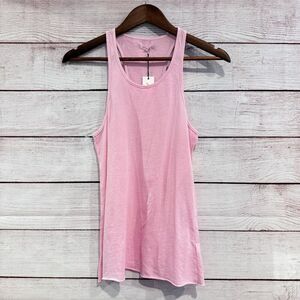 Unsubscribed Pink Raceback Tank Top Sleeveless Jersey Basic Casual Gym Sports